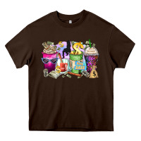 Chocolate Brown boss babe coffee cups Heavy Core Tee - Zillion Design Studio