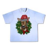 Grape Ice christmas wreath baby calf Urban Heavy Tee - BarkalooDesign