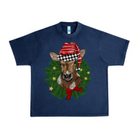 Navy christmas wreath baby calf Urban Heavy Tee - BarkalooDesign