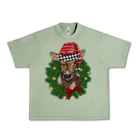 Oil Green christmas wreath baby calf Urban Heavy Tee - BarkalooDesign
