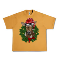 Peanut Butter christmas wreath baby calf Urban Heavy Tee - BarkalooDesign