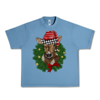 Pebble Blue christmas wreath baby calf Urban Heavy Tee - BarkalooDesign