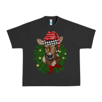 Pigment Black christmas wreath baby calf Urban Heavy Tee - BarkalooDesign