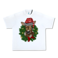 White christmas wreath baby calf Urban Heavy Tee - BarkalooDesign