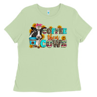 Matcha coffee then cows Ladies Tee - Zillion Design Studio