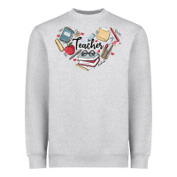 Heather Grey teacher Heavyweight Sweatshirt - MaliasSmallBusiness