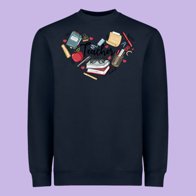 Teacher Heavyweight Sweatshirt Designed By Maliassmallbusiness