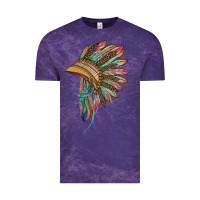 Cloud Purple indian leopard headdress Vintage Tee - BarkalooDesign