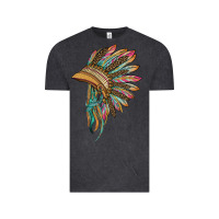 Vintage Black indian leopard headdress Vintage Tee - BarkalooDesign
