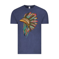 Vintage Denim indian leopard headdress Vintage Tee - BarkalooDesign