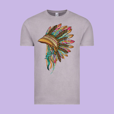 Indian Leopard Headdress Vintage Tee Designed By Barkaloodesign