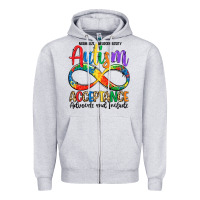 Heather Grey autism acceptance Zipper Hoodie - LillyAllenDesigns