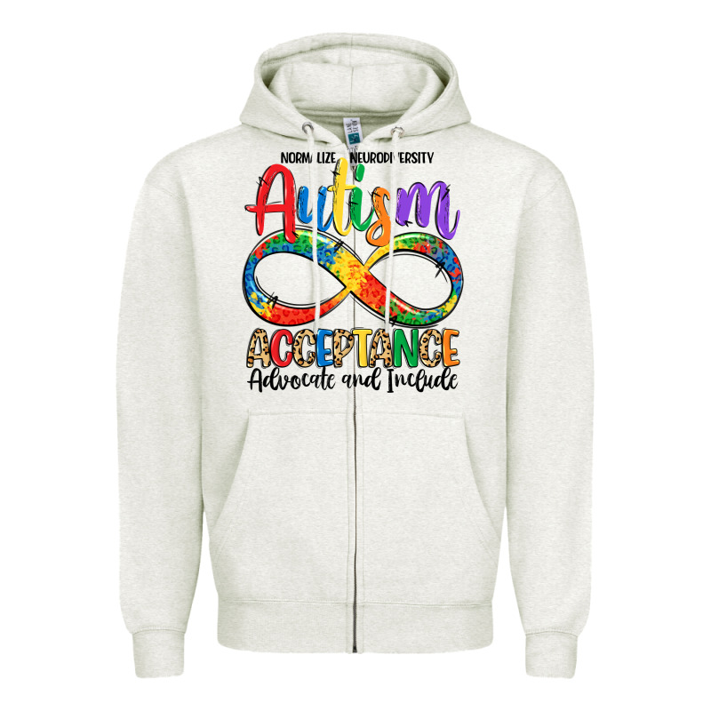 Autism Acceptance Zipper Hoodie by LillyAllenDesigns | Teevron
