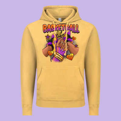 Basketball Life Afro Girl Sneakers Vintage Hoodie Designed By Ranaportraitstore