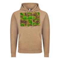 Western Leopard Distressed Background Vintage Hoodie | Teevron