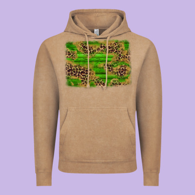 Western Leopard Distressed Background Vintage Hoodie Designed By Adodesignshop