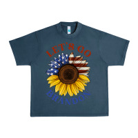 Midnight Navy American flag sunflower Urban Heavy Tee - Jasminsmagicworld