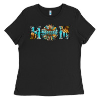 Black blessed mom Ladies Tee - RanaPortraitStore