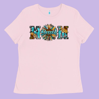 Blessed Mom Ladies Tee Designed By Ranaportraitstore