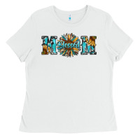 White blessed mom Ladies Tee - RanaPortraitStore