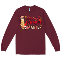 Burgundy little miss 100 days smarter Long Sleeve Tee - MaliasSmallBusiness