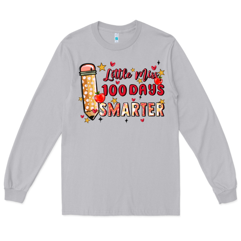 Little Miss 100 Days Smarter Long Sleeve Tee by MaliasSmallBusiness | Teevron