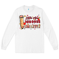 White little miss 100 days smarter Long Sleeve Tee - MaliasSmallBusiness