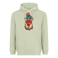 Matcha chicken with bandana and leopard Heavyweight Hoodie - texasbilliewilder