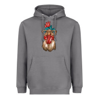 Storm chicken with bandana and leopard Heavyweight Hoodie - texasbilliewilder