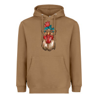 Toasted Coconut chicken with bandana and leopard Heavyweight Hoodie - texasbilliewilder