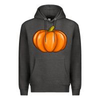 Charcoal Heather pumpkin Premium Hoodie - texasbilliewilder