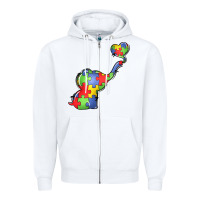 White autism awareness elephant Zipper Hoodie - LillyAllenDesigns