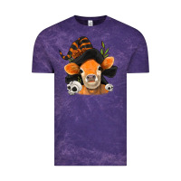 Cloud Purple halloween witch cow Vintage Tee - Jasminsmagicworld