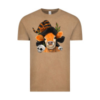 Halloween Witch Cow Vintage Tee | Teevron