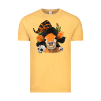 Vintage Mustard halloween witch cow Vintage Tee - Jasminsmagicworld