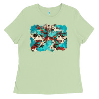 Matcha aztec cowhide background Ladies Tee - Zillion Design Studio