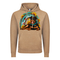 Rottweiler  Rainbow Vintage Hoodie | Teevron
