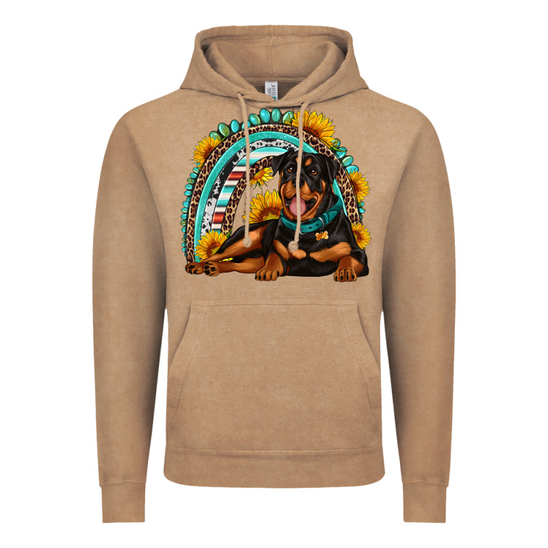 Rottweiler  Rainbow Vintage Hoodie by Artiststas | Teevron