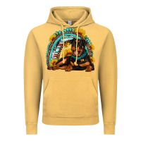 Vintage Mustard Rottweiler  rainbow Vintage Hoodie - Artiststas