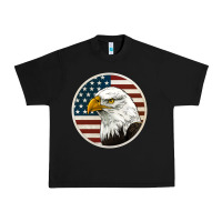 Black American Bald Eagle Urban Heavy Tee - Jasminsmagicworld