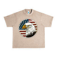 French Oak American Bald Eagle Urban Heavy Tee - Jasminsmagicworld