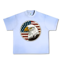Grape Ice American Bald Eagle Urban Heavy Tee - Jasminsmagicworld