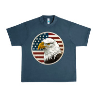 Midnight Navy American Bald Eagle Urban Heavy Tee - Jasminsmagicworld