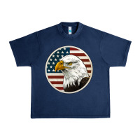 Navy American Bald Eagle Urban Heavy Tee - Jasminsmagicworld