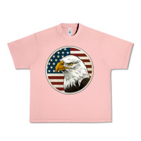 Salmon American Bald Eagle Urban Heavy Tee - Jasminsmagicworld
