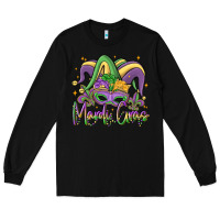 Black mardi gras Long Sleeve Tee - MaliasSmallBusiness