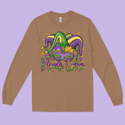 Mardi Gras Long Sleeve Tee Designed By Maliassmallbusiness