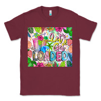 Burgundy Lets Get Loaded Classic Tee - CowhideDigitalArt