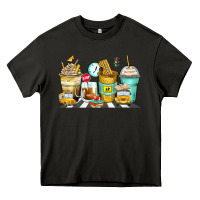 Asphalt school bus coffee cups Heavy Core Tee - Zillion Design Studio