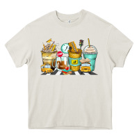 Cream school bus coffee cups Heavy Core Tee - Zillion Design Studio